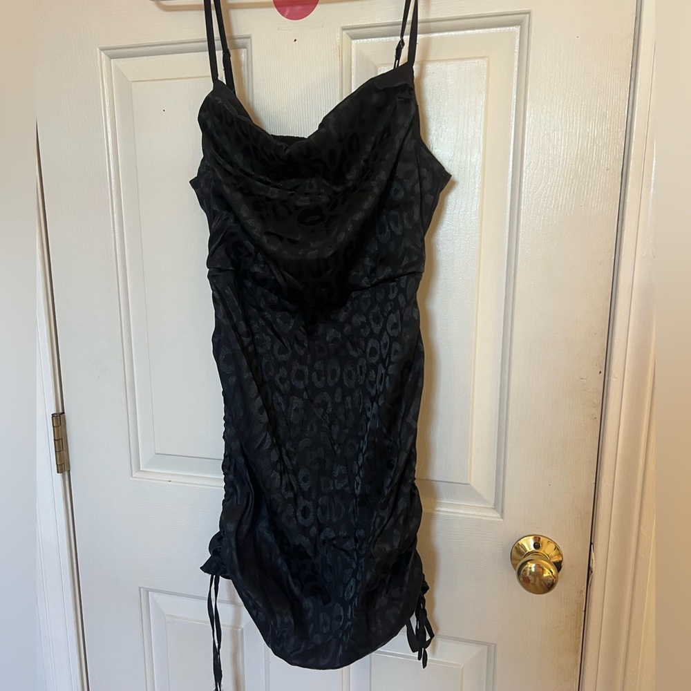 Black silk dress